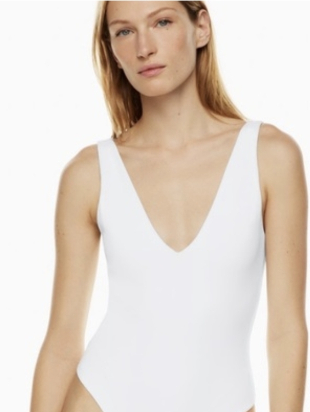 Babaton V-Neck Sleeveless Bodysuit Top